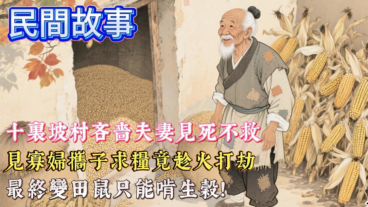 警示世人！吝嗇夫妻寧讓孩子餓死不借糧，求佛盼糧生糧卻藏私心，報應來襲渾身長毛變田鼠，囤糧萬石吃不上熱粥！