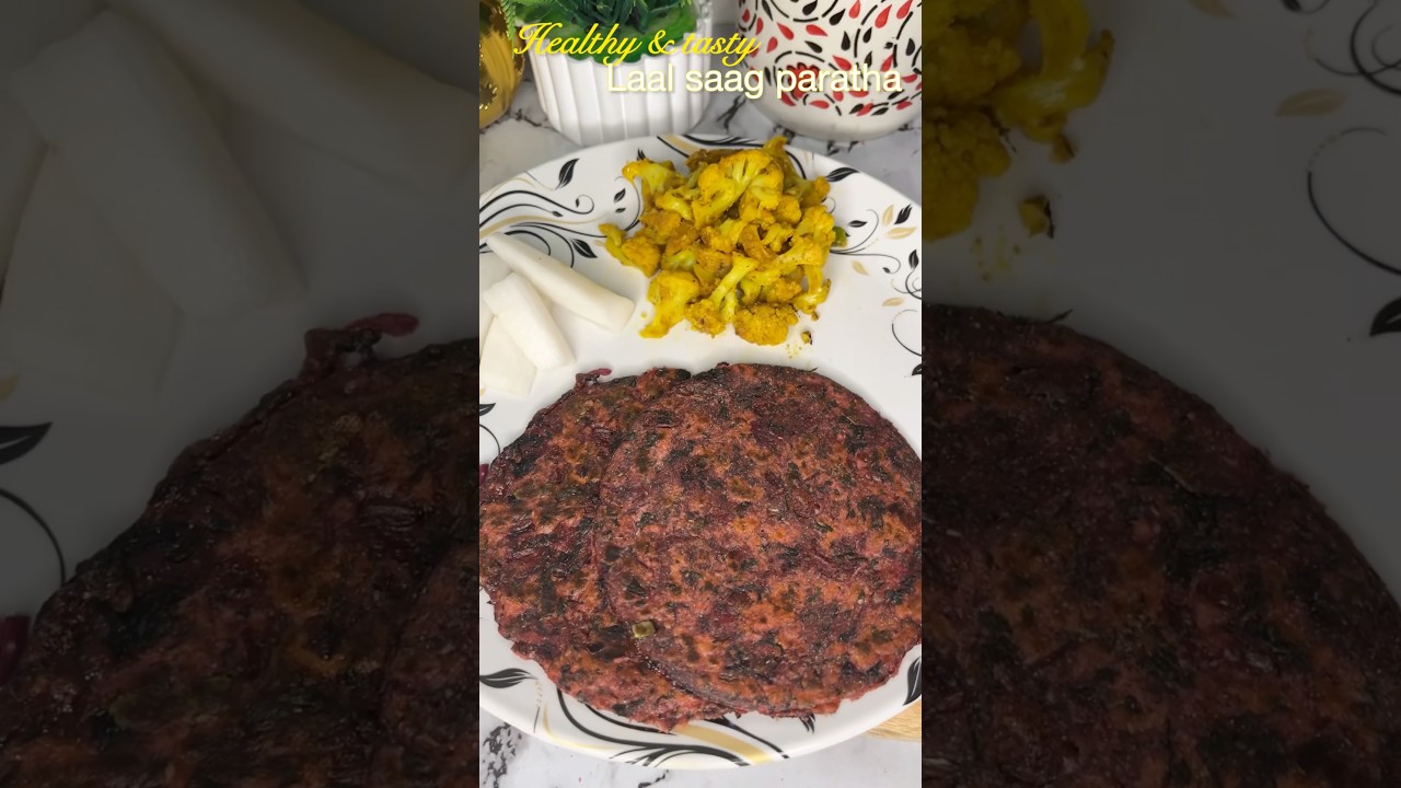 Healthy &tasty Laal saag paratha 🫓 |