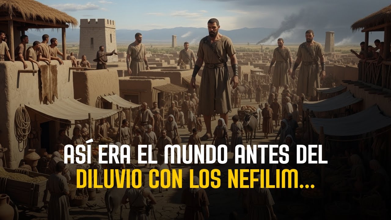 Así era el mundo antes del Diluvio con los Nefilim dominando la Tierra (reconstrucción con IA)