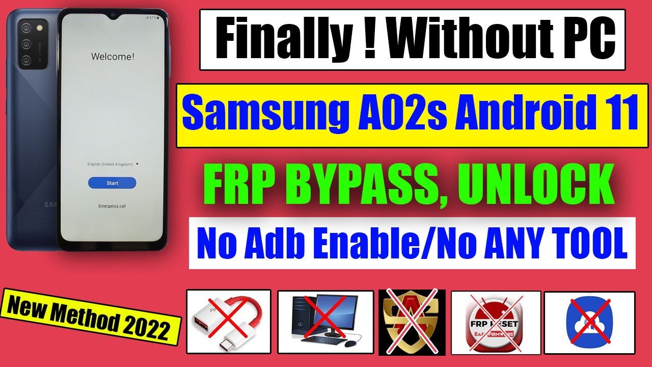SAMSUNG A02s FRP BYPASS ANDROID 11 Without PC | NEW METHOD