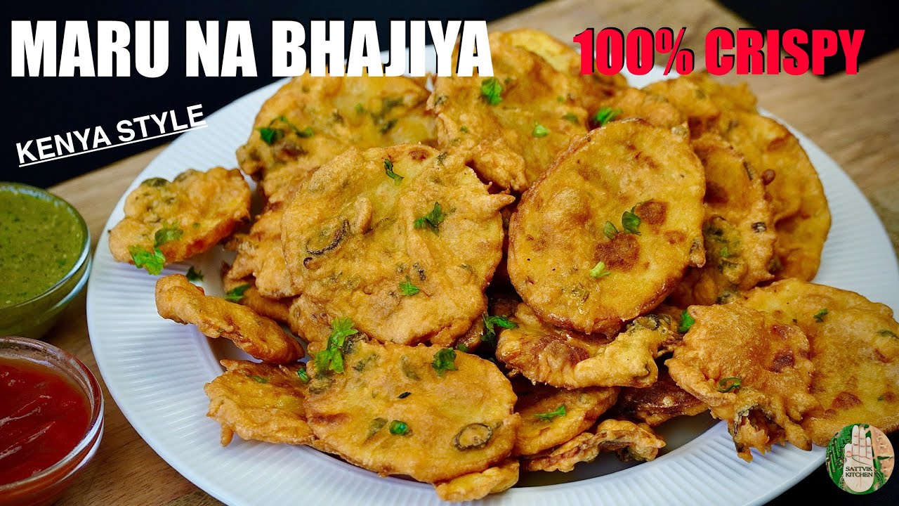 Kenya Style MARU NA BHAJIYA - QUICK EASY POTATO PAKORA recipe - Sattvik Kitchen