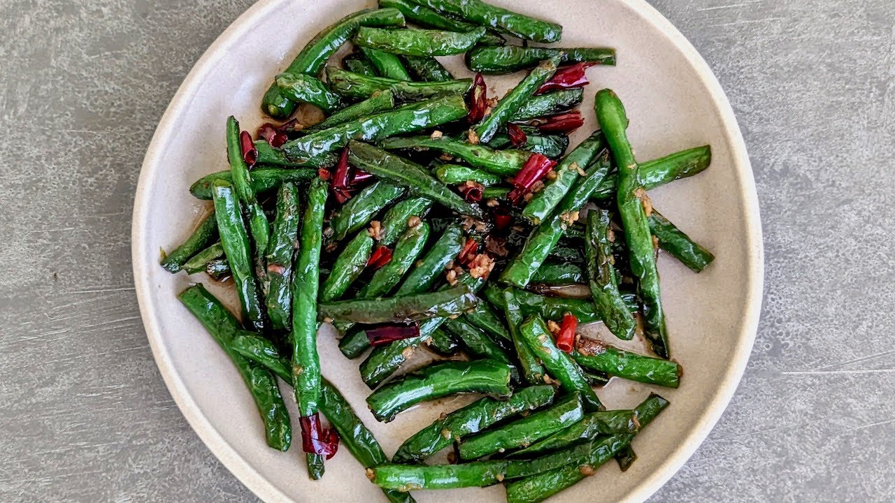 Dry-fried Green Beans from Chinese Online Cooking Class Inspired by Andy Evans of Spice Temple
