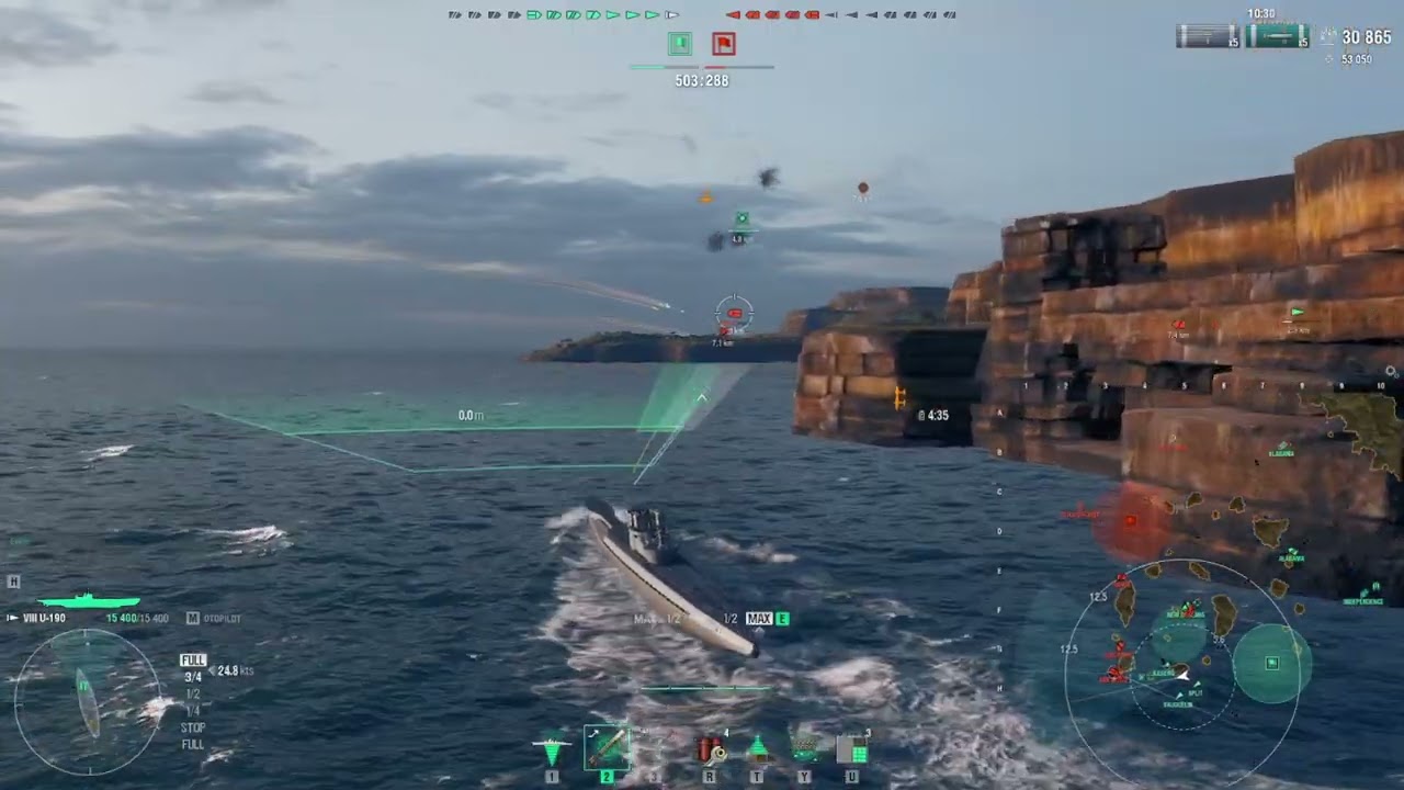 Alman U-190 Denizaltısı ile World Of Warships 