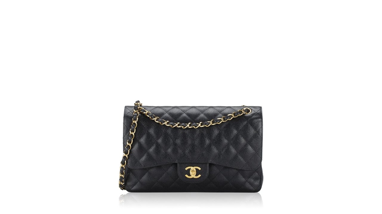 Chanel Caviar Jumbo Classic Double Flap Bag Black
