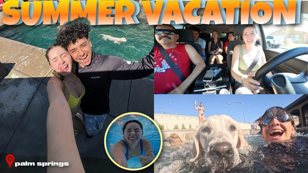 We went on a PALM SPRINGS trip together | swimming, driving around, fireworks