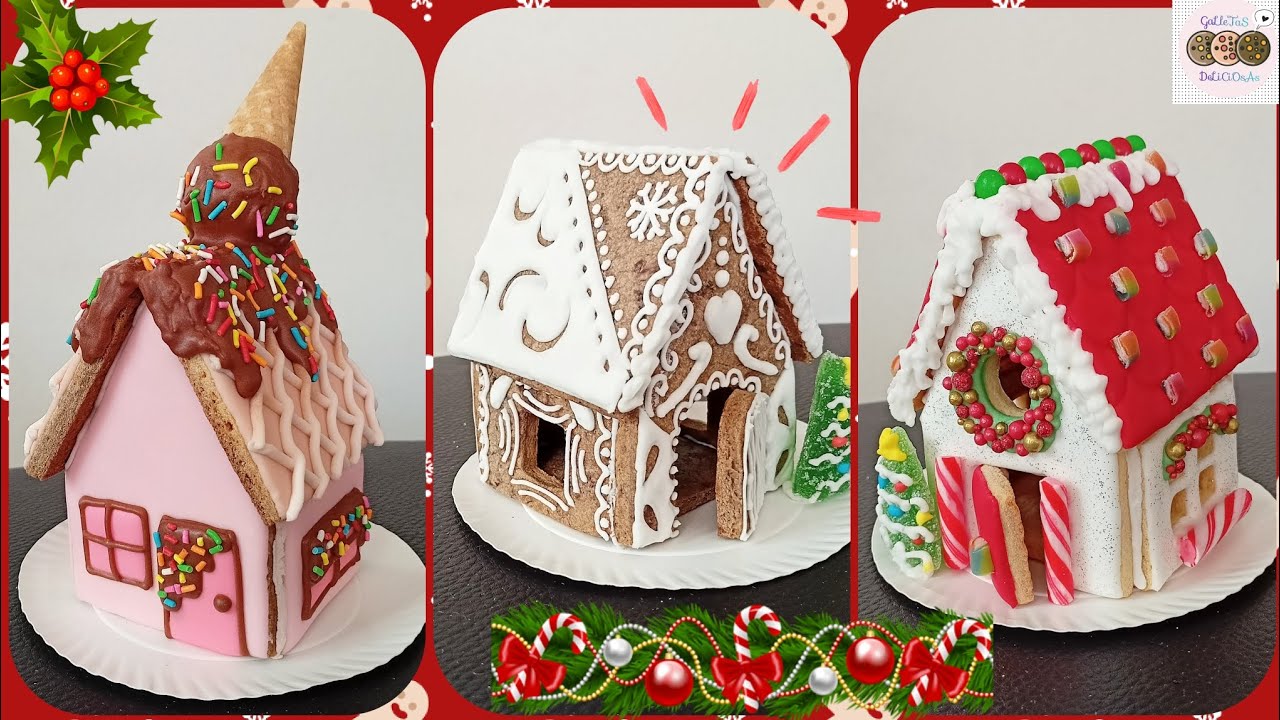 Casitas de galletas navideñas 🏡 | galletas deliciosas