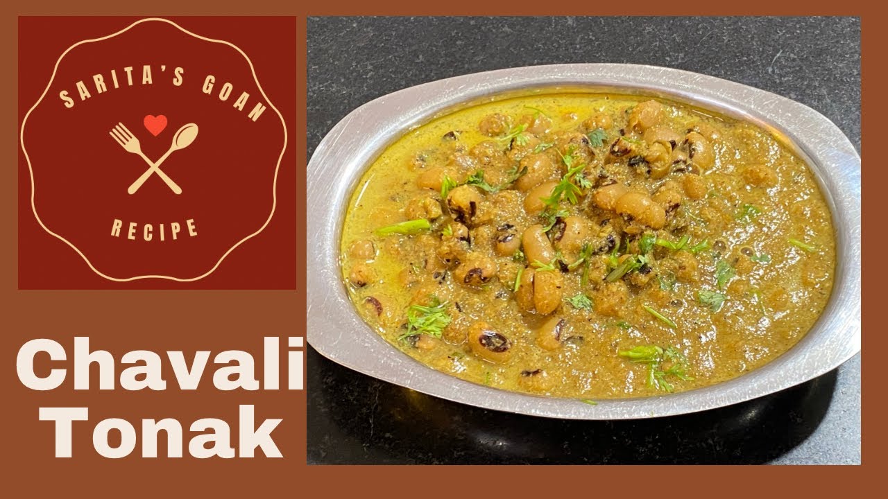 White Beans Tonak | Chavali Tonak | White Beans Masala Gravy | Sarita’s Goan Recipe