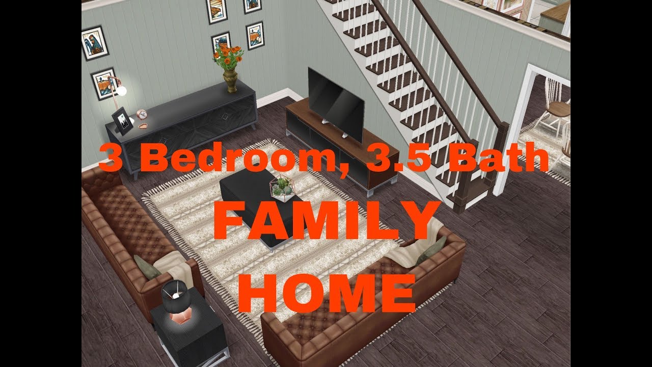 Sims Freeplay ~ 3 Bedroom, 3.5 Bath Family Home 🏠❤️⭐️