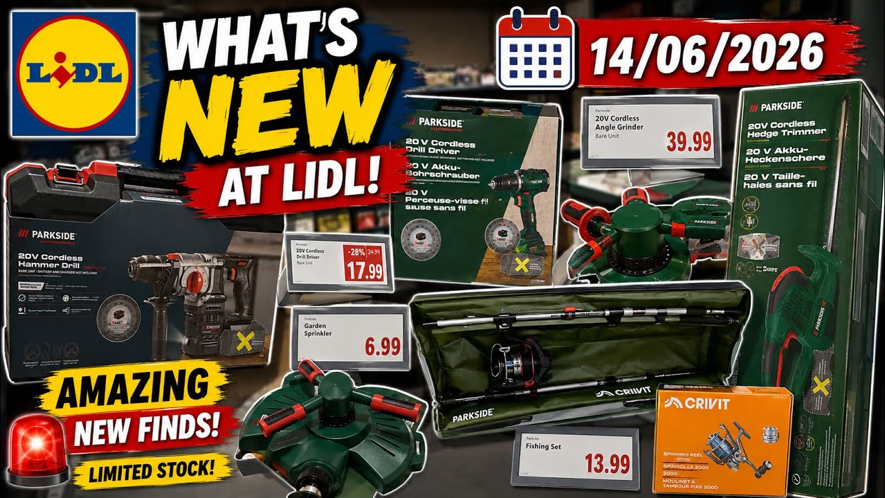 Lidl Middle Aisle This Week 🇬🇧 | NEW Parkside Tools, Fishing Gear & Garden Deals | 14 June 2026