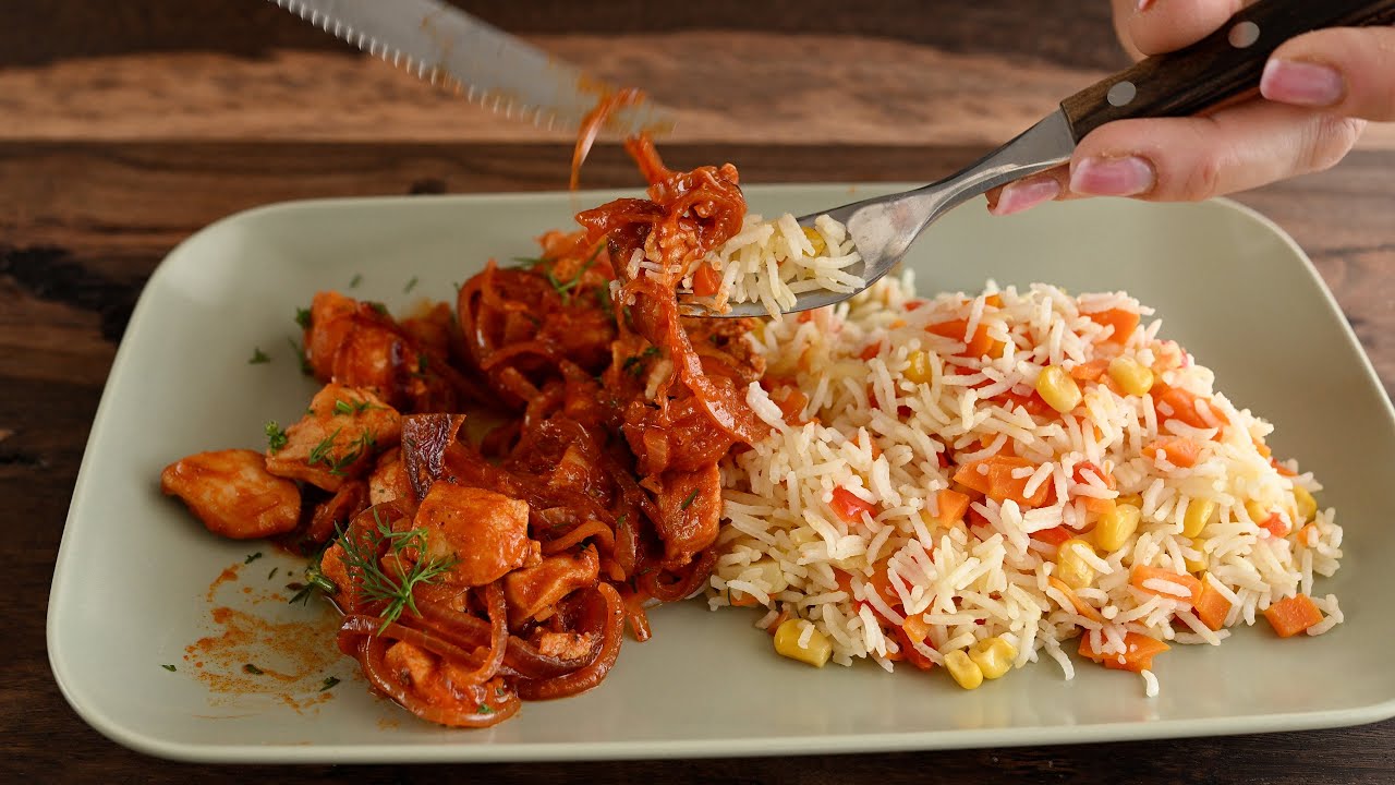 Этот рецепт сведет вас с ума! Куриное филе с рисом! Невероятно вкусный рецепт!