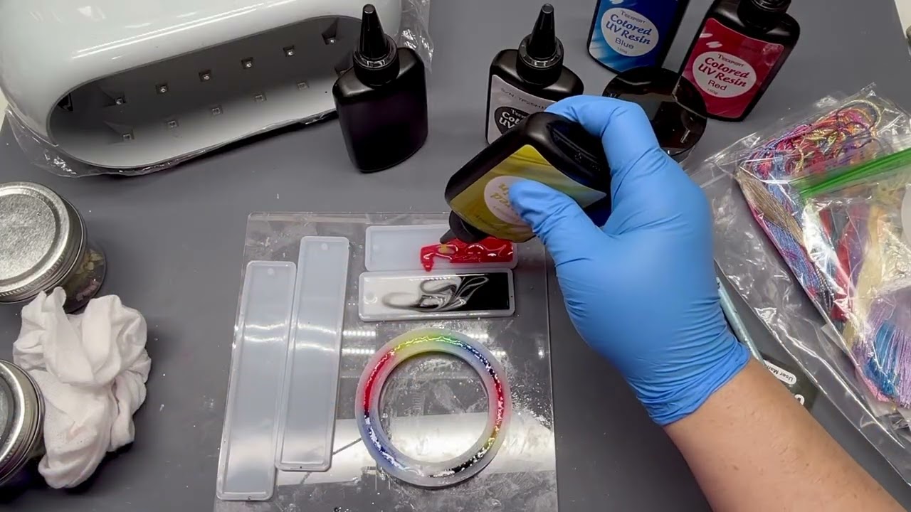 #587 Teexpert new colored UV RESIN- PUSHING THE LIMITS TO SEE HOW WELL IT CURES!