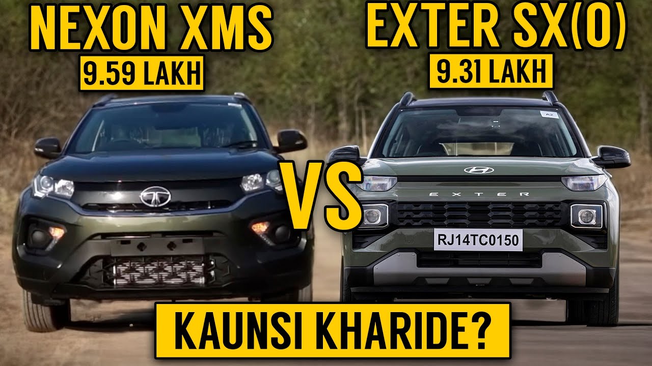 Hyundai Exter VS Tata Nexon | Nexon XMS vs Exter | Which is better? comparison Nexon xms vs Exter
