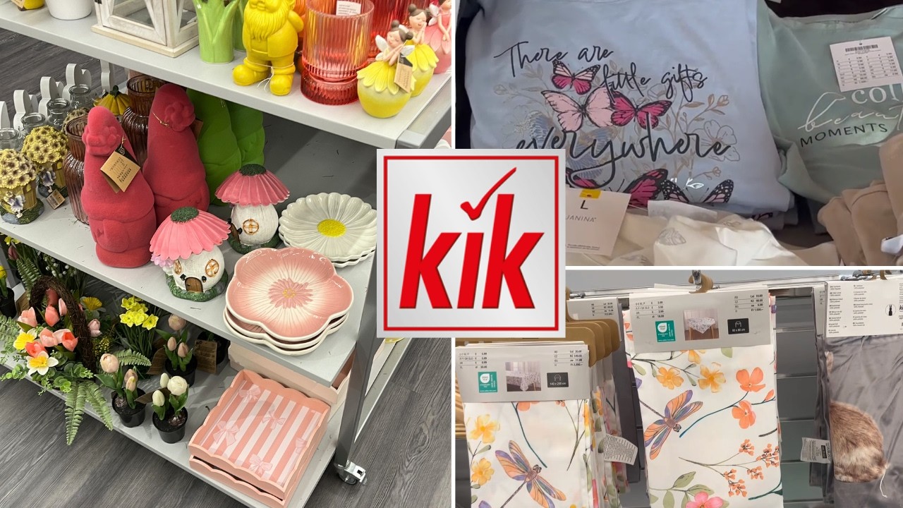 Przegląd nowości w KiK/Wiosenne bluzki/Obrusy w kwiatowe wzory 🌸Urocze tace 🌷