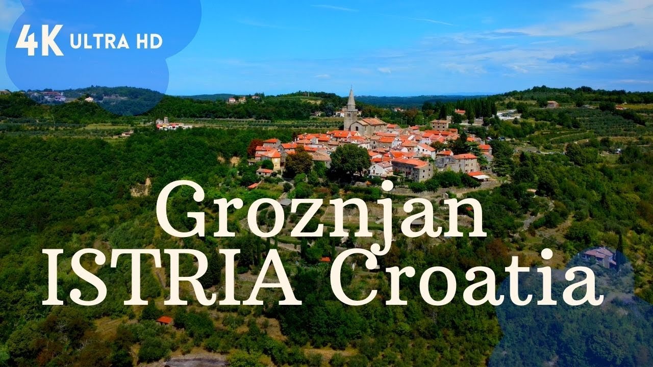Groznjan 4K - City of artists, Croatia, Istria, Chorwacja, tour guide, streets, drone, GoPro, view4K
