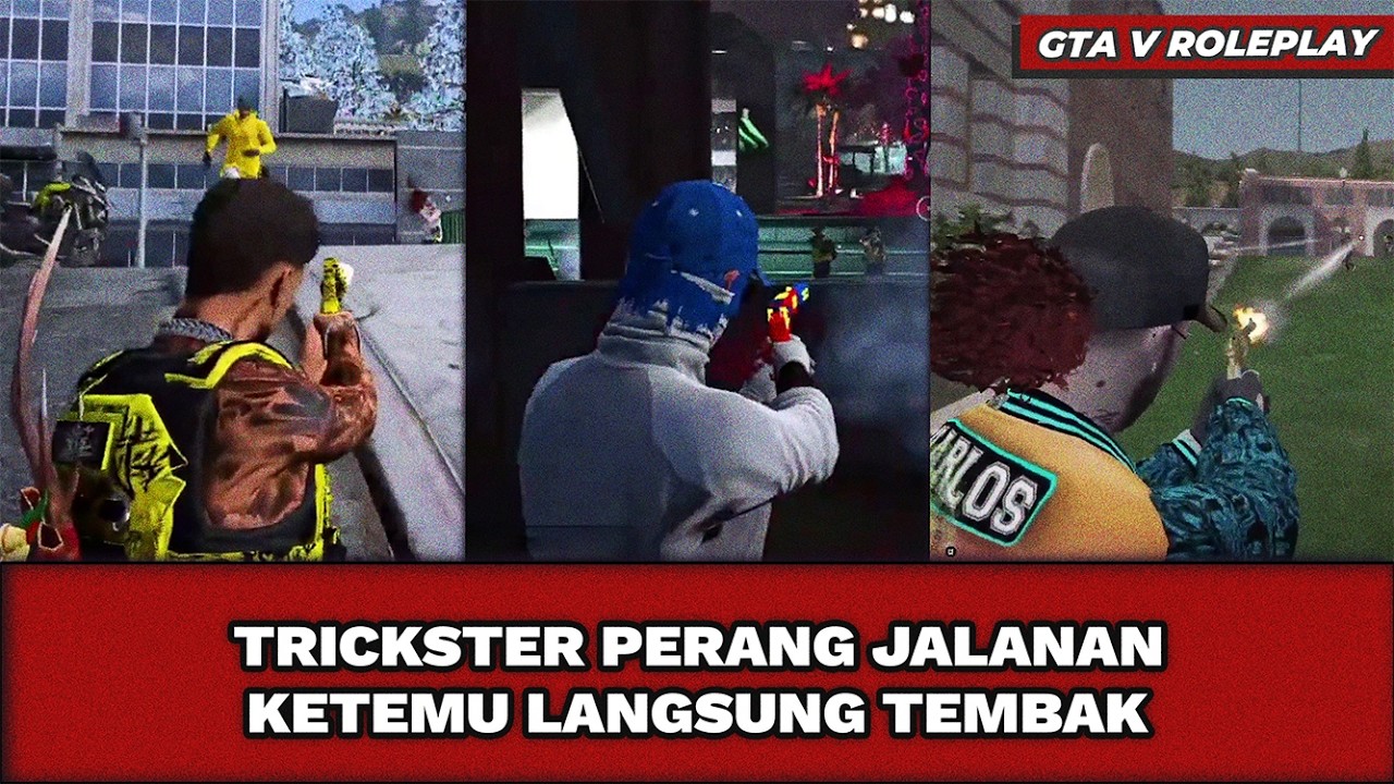 PERANG JALANAN !!! TRICKSTER MELAWAN DUA KELOMPOK DALAM SATU MALAM | GTA V ROLEPLAY #hopeindonesia