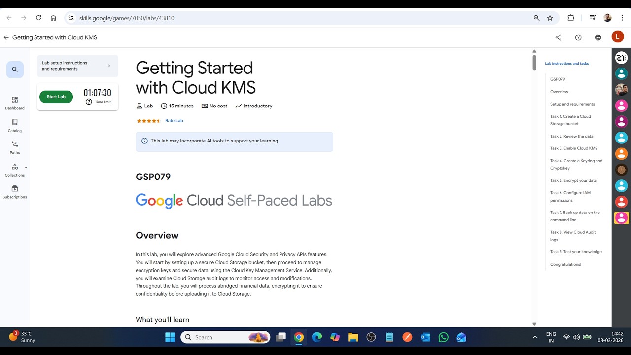 Getting Started with Cloud KMS || Lab Solution || Google Cloud Arcade 2026