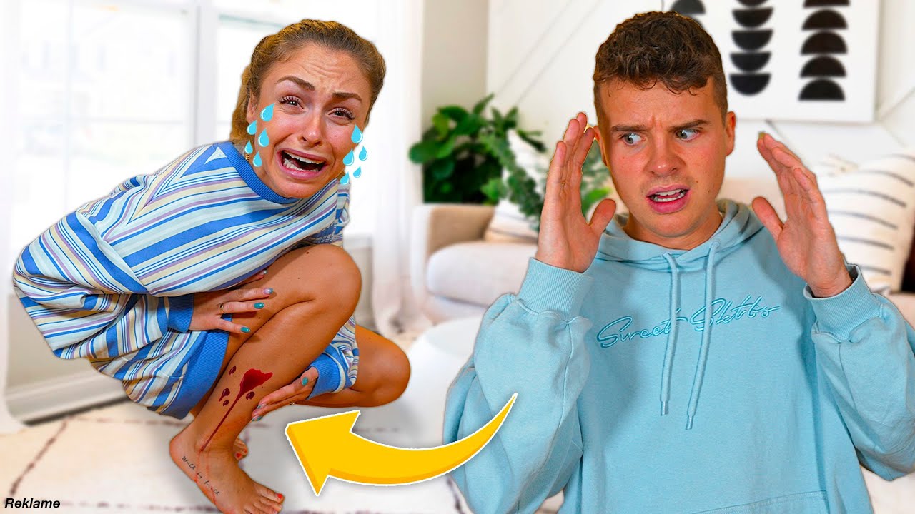 PRANKER Mika med at jeg SLÅR MIT BEN! (gone wrong..)