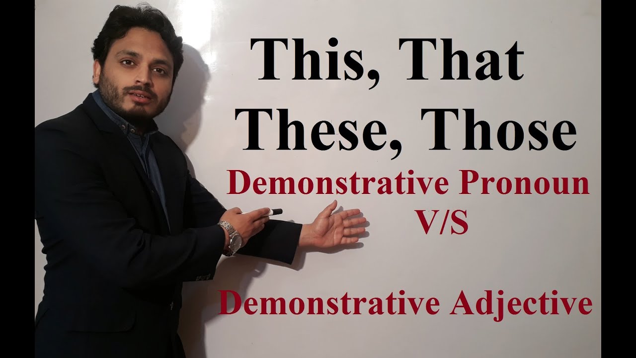 This, That, These and Those | Demonstrative Pronoun v/s Demonstrative Adjective | By Ali Raza Kazmi