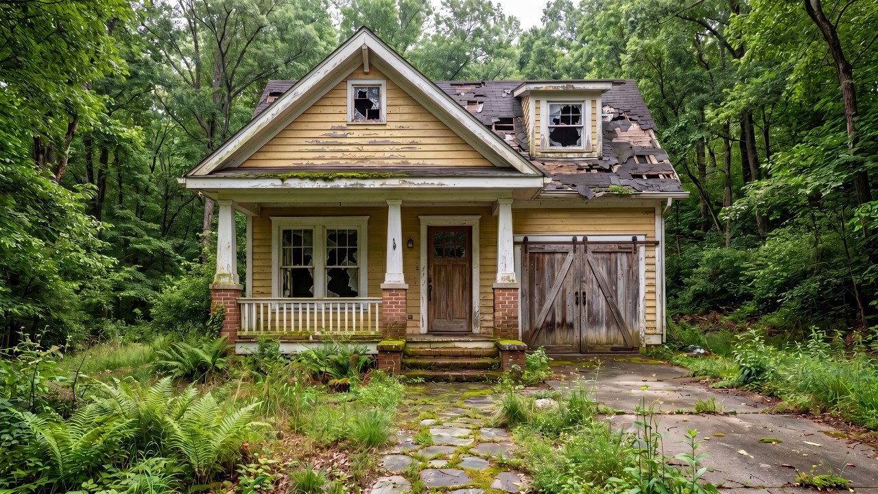 Transforming a Dilapidated Yellow Forest House Into a Cozy Modern Dream Home | ASMR Renovation