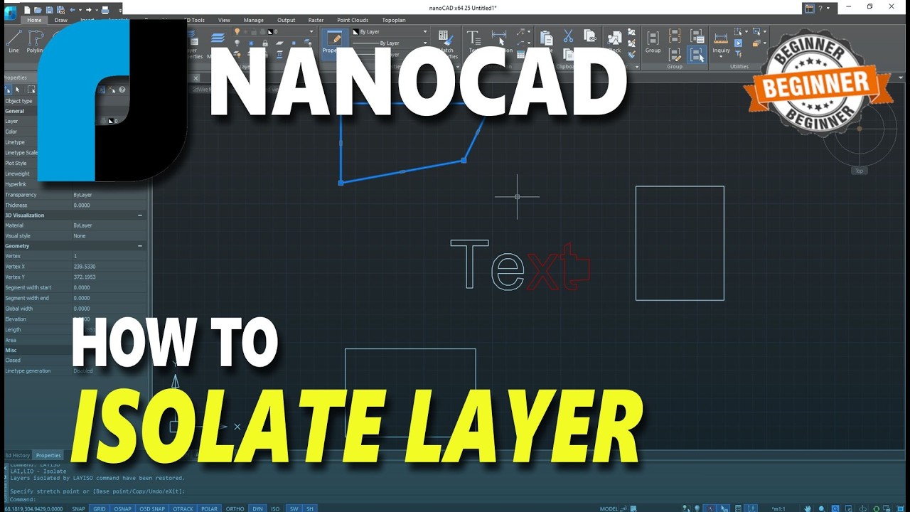 NanoCAD How To Isolate Layer