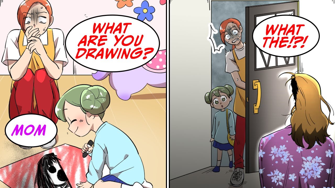 One of my students started drawing a picture of her mom, but then... [Manga Dub]
