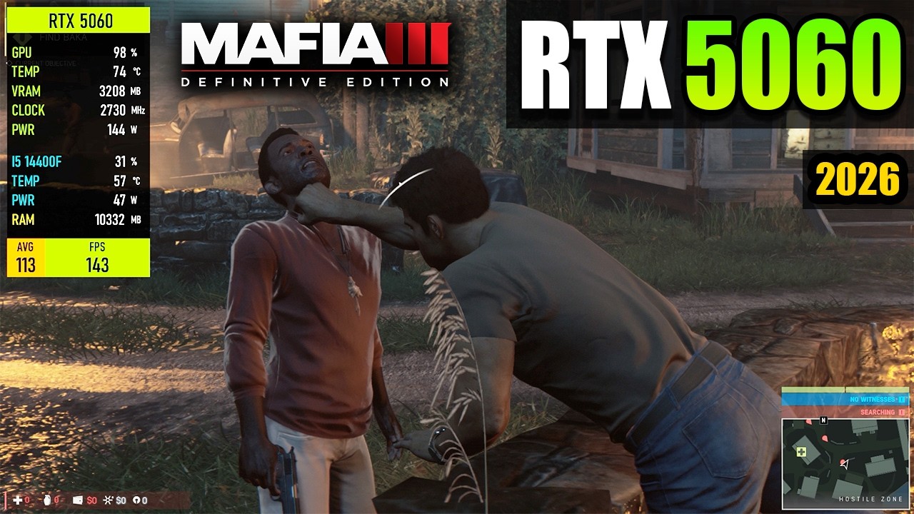 Mafia 3 | RTX 5060 | Высокие настройки | 1080p (2026)