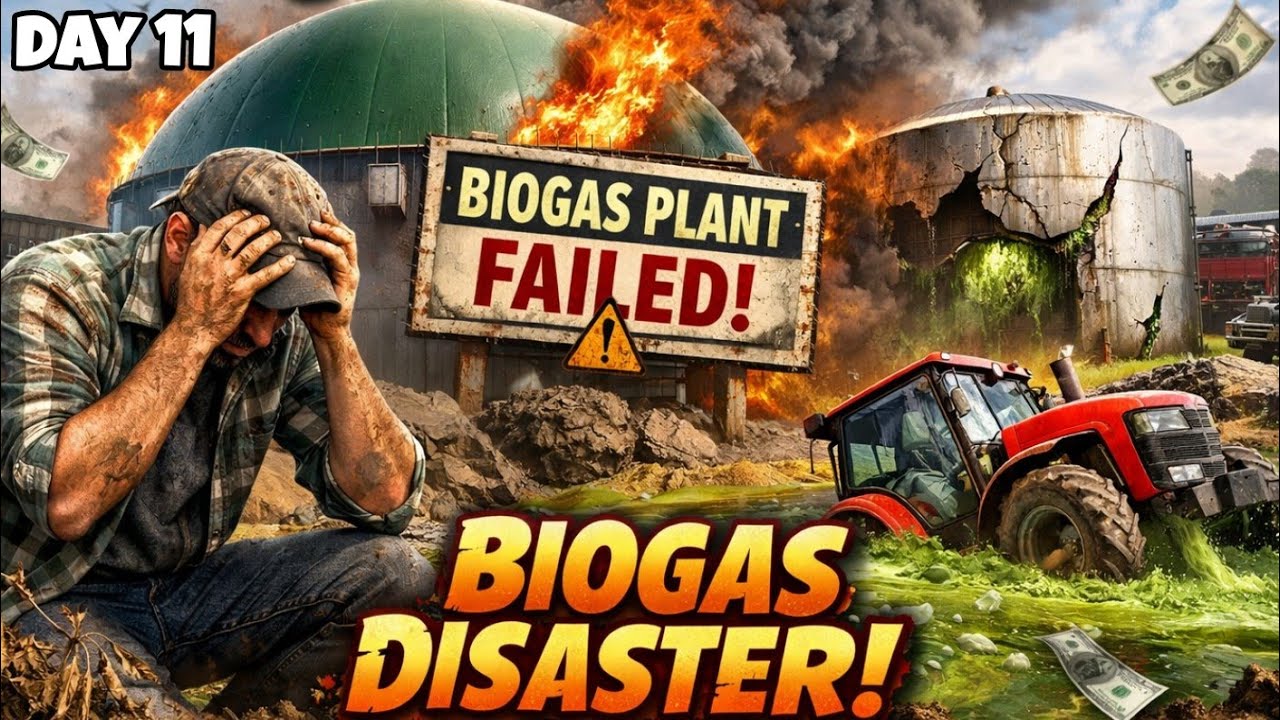 Биогазовая установка оказалась огромной ошибкой 😭 | День 11 | Farming Simulator 25