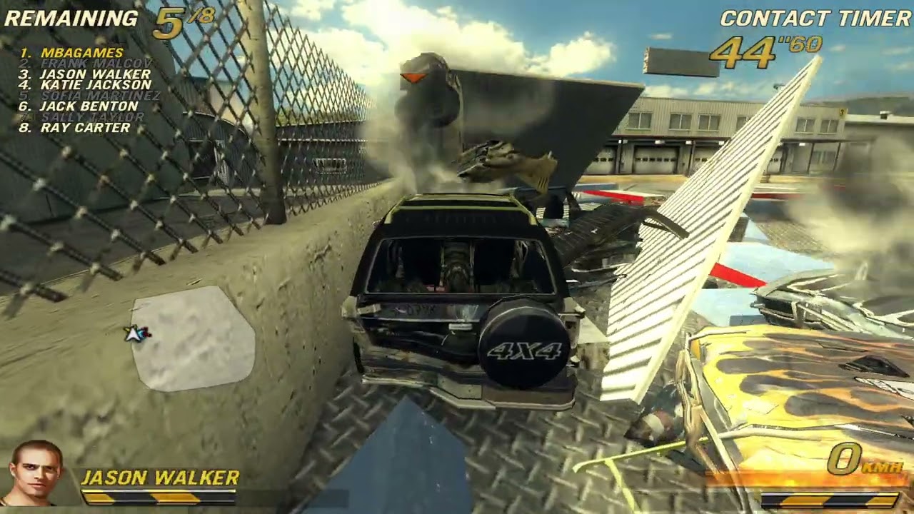 FlatOut 2 Gameplay: Gas Station Derby