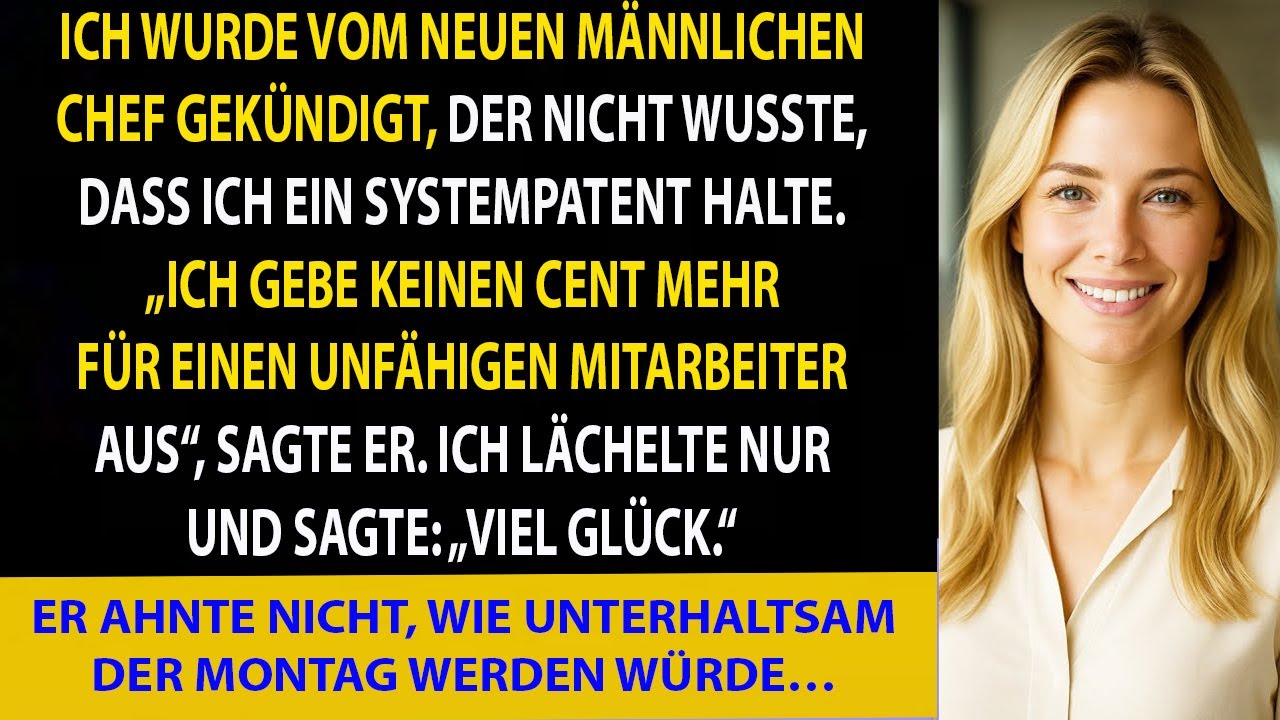 Mein Chef feuerte mich ohne Vorwarnung — er wusste nicht, dass ich 90 % der Firma besaß.