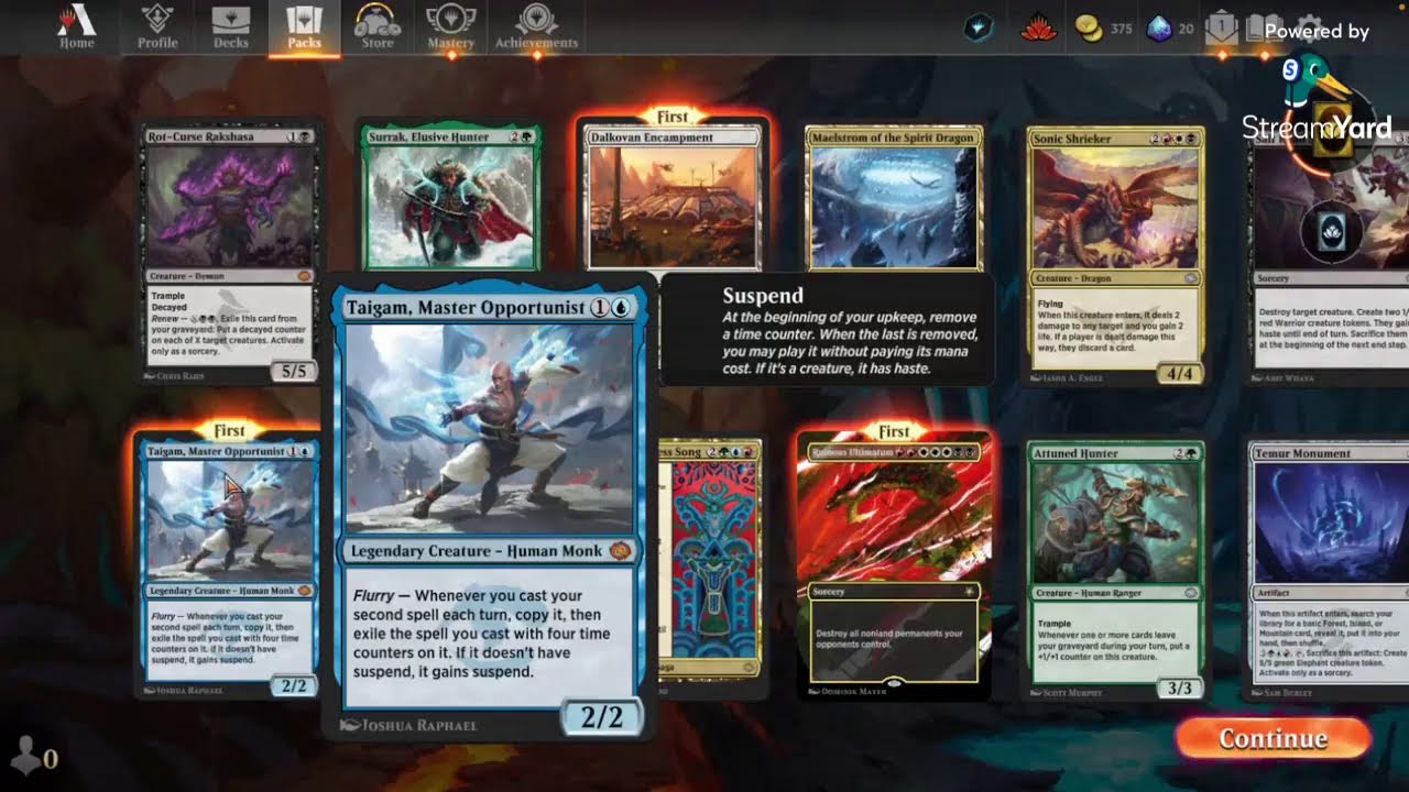 MTG Arena Live. Standard Singles (LorwynEclipsed). Sun Mar 1, 2026.