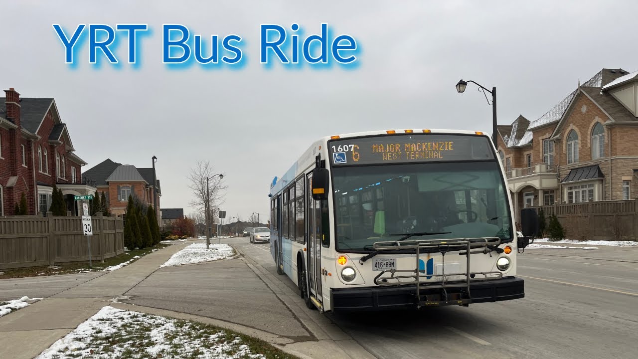 Vaughan YRT 6 Major Mackenzie Bus Ride - Full Route Eastbound