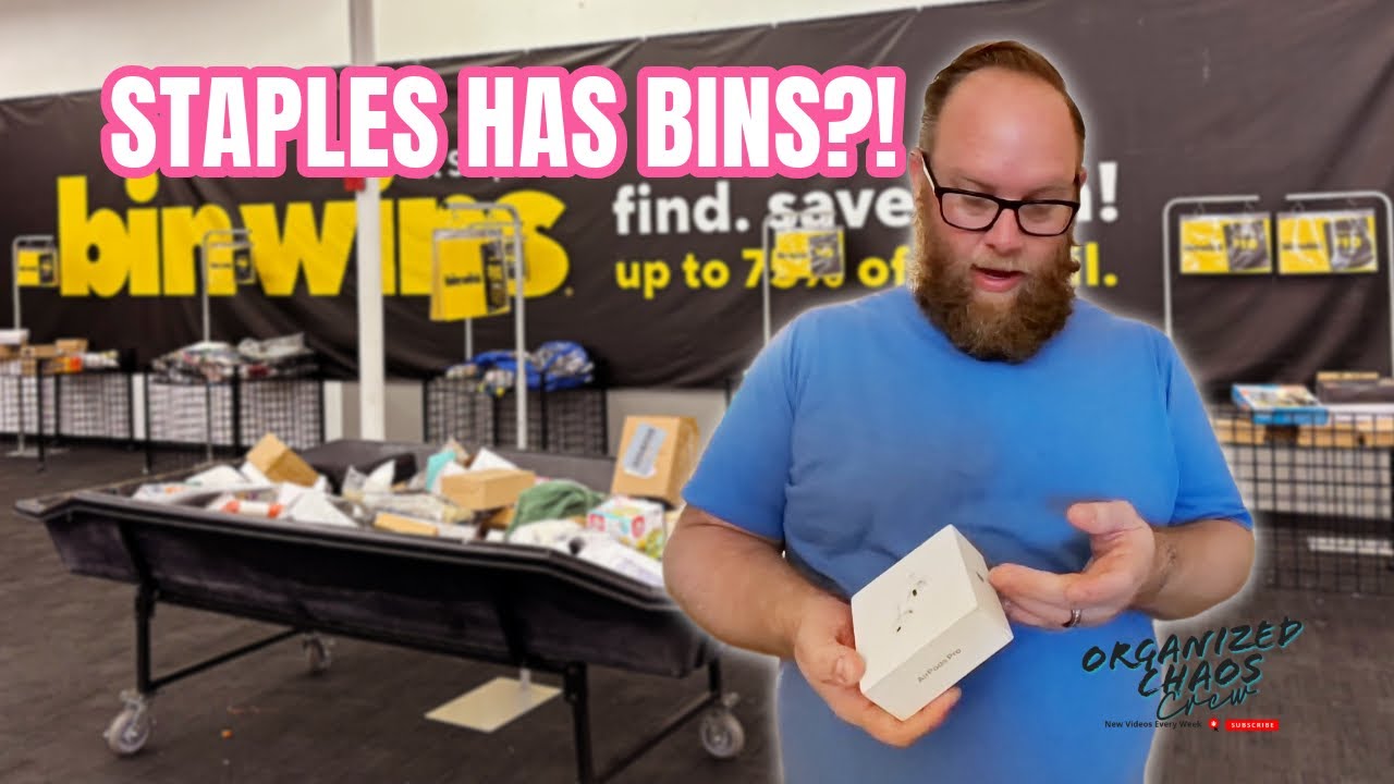 We found WHAT for only 10$ at the Staples bins? | week in sales and hauls in our shop 