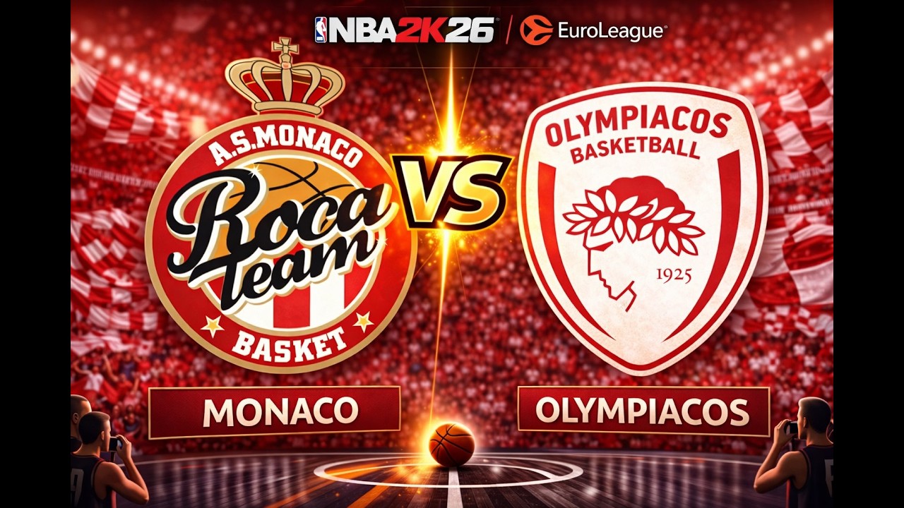 [TURKISH AIRLINES EUROLEAGUE 2025/2026] AS Monaco vs Olympiacos Piraeus - NBA2K26