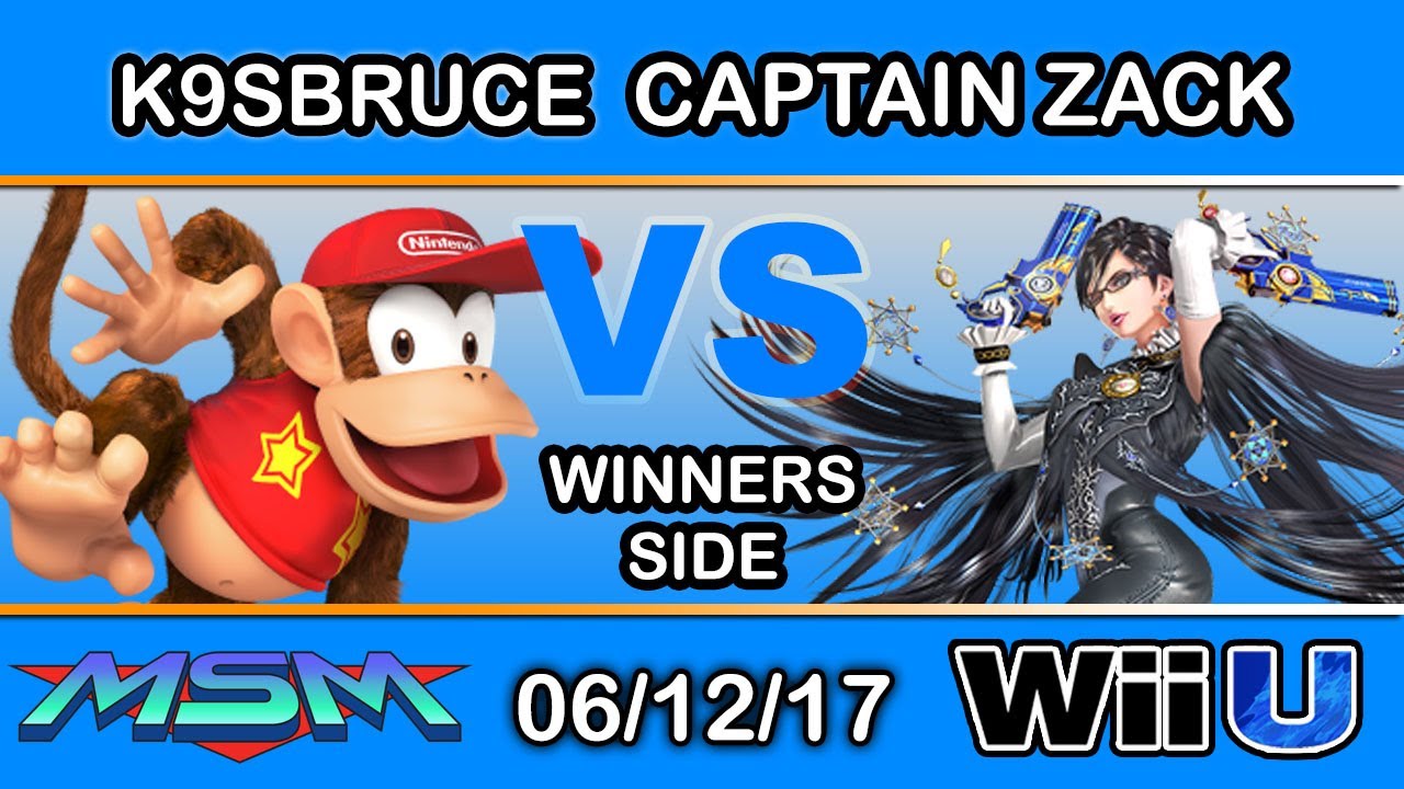 MSM 100 - MF LH | K9sBruce (Diddy Kong) Vs. P1 | Captain Zack (Bayonetta) Winners Side