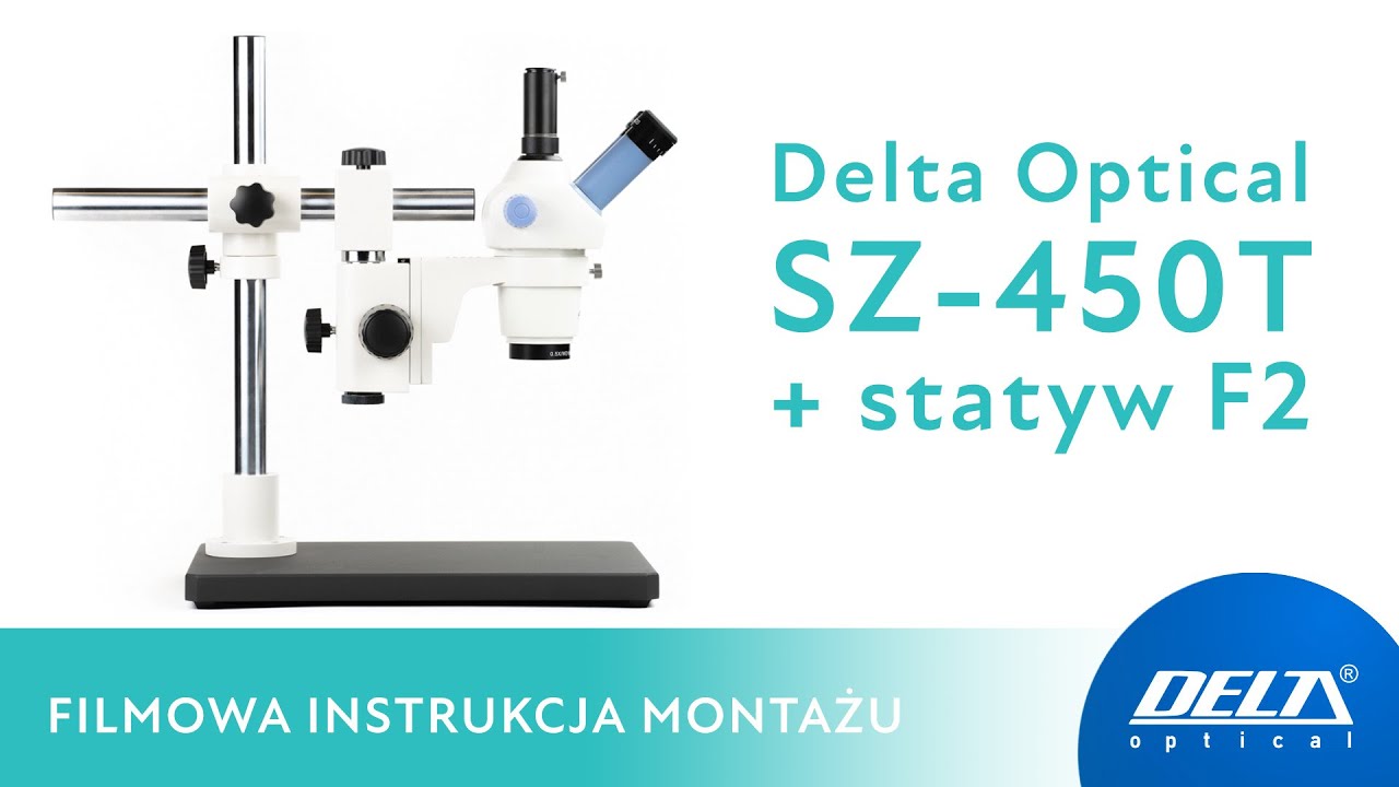 Mikroskop stereoskopowy Delta Optical SZ-450T + statyw F2 -  instrukcja