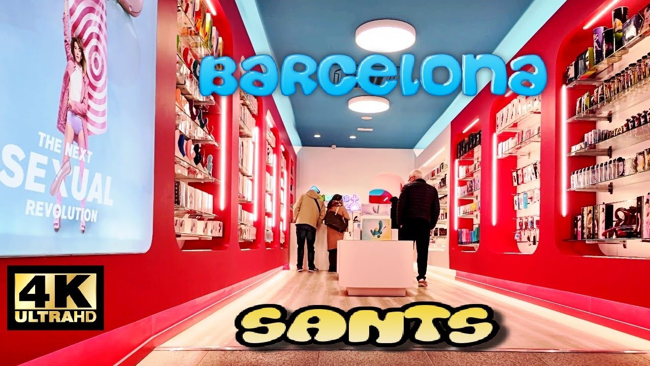 NIGHTLIFE IN SANTS STREET BARCELONA CITY 2024 WALKING TOUR [4K, 60ftps] 🇪🇸