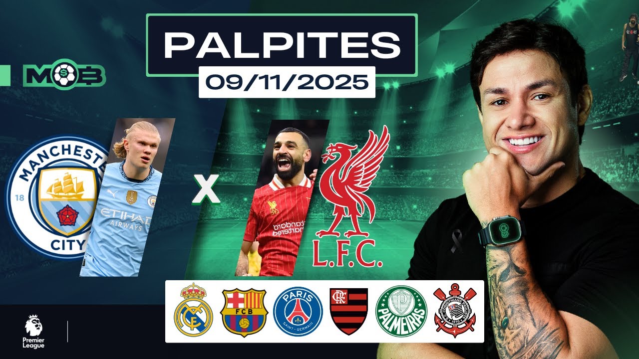 PALPITES DE FUTEBOL PARA O DIA 09 11 2025 + BILHETE PRONTO (DOMINGOU NO MUNDO BET)