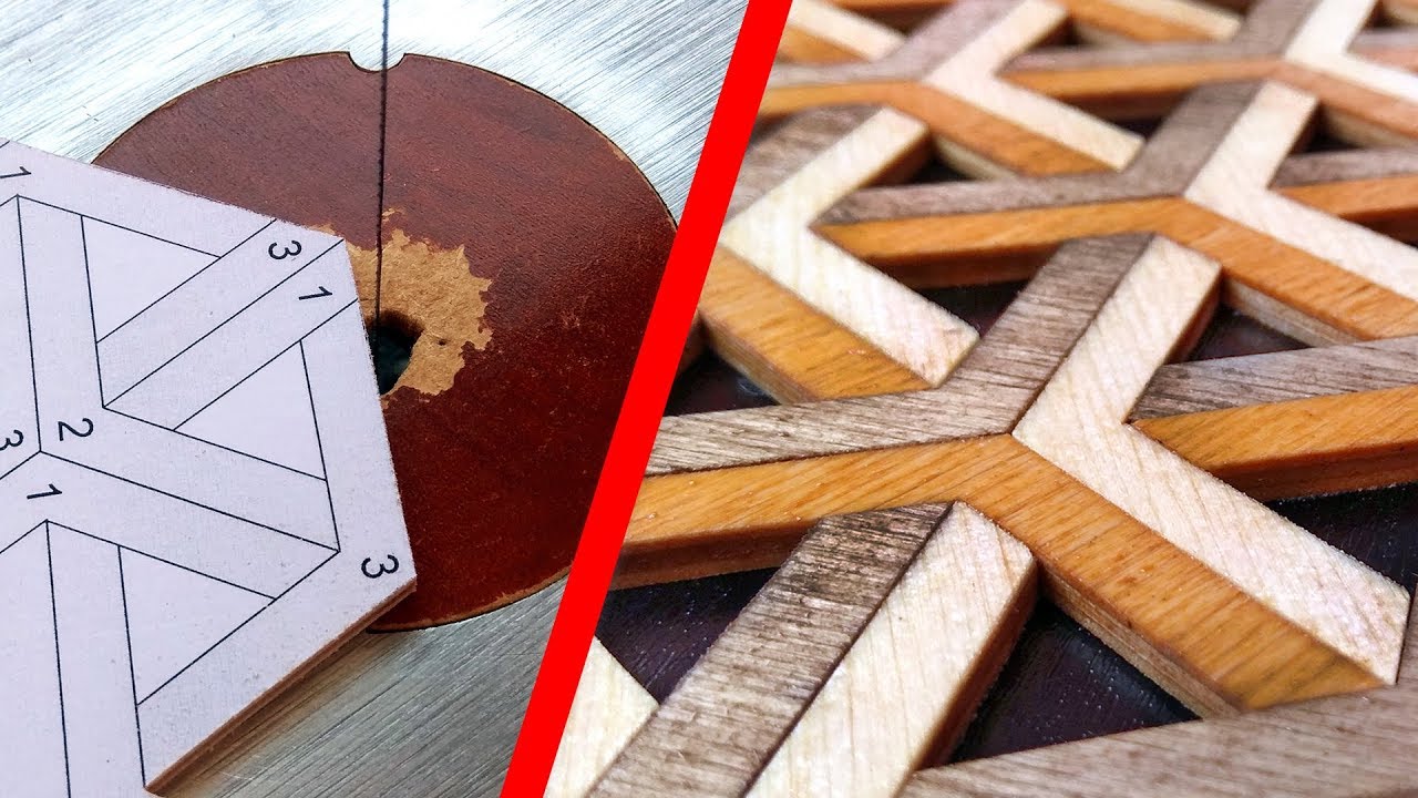 Optical illusion with 3d effect - scroll saw ornament