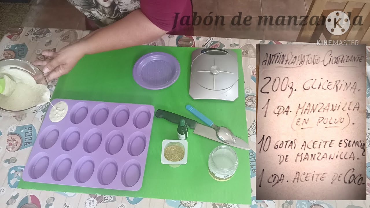 JABÓN NATURAL artesanal de MANZANILLA! MUY FÁCIL y AROMÁTICO!video 1!!!