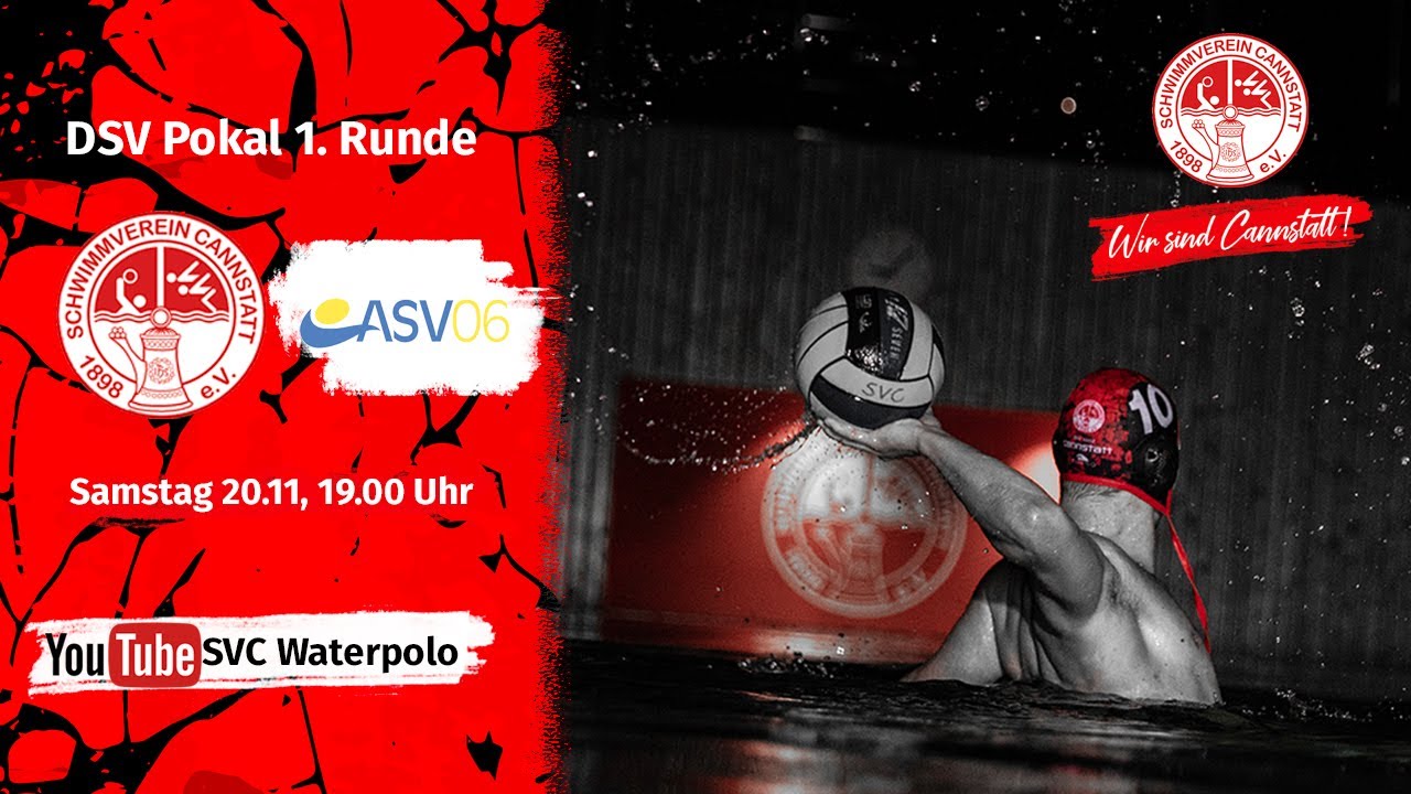 SV Cannstatt vs. Aachener Schwimmverein | 20.11., 19.00 Uhr | DSV Pokal 1. Runde