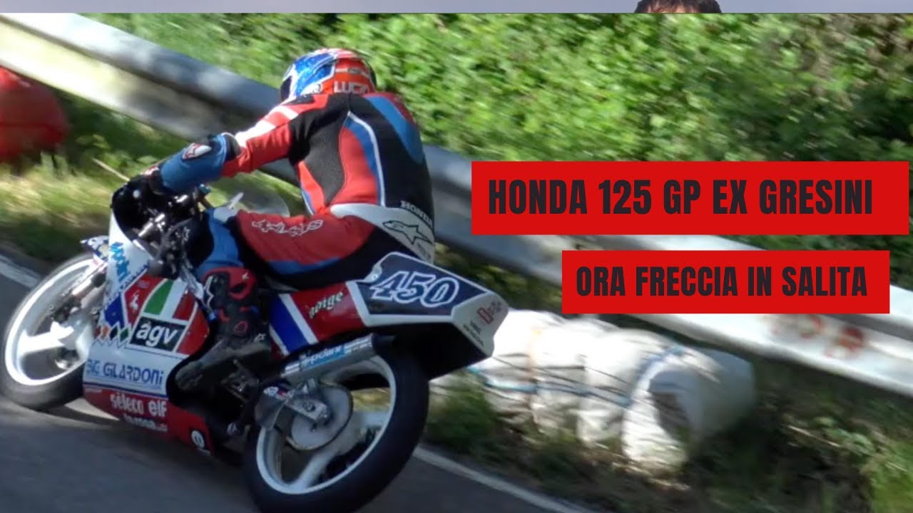 Honda 125 GP ex Fausto GRESINI ora sfreccia in SALITA