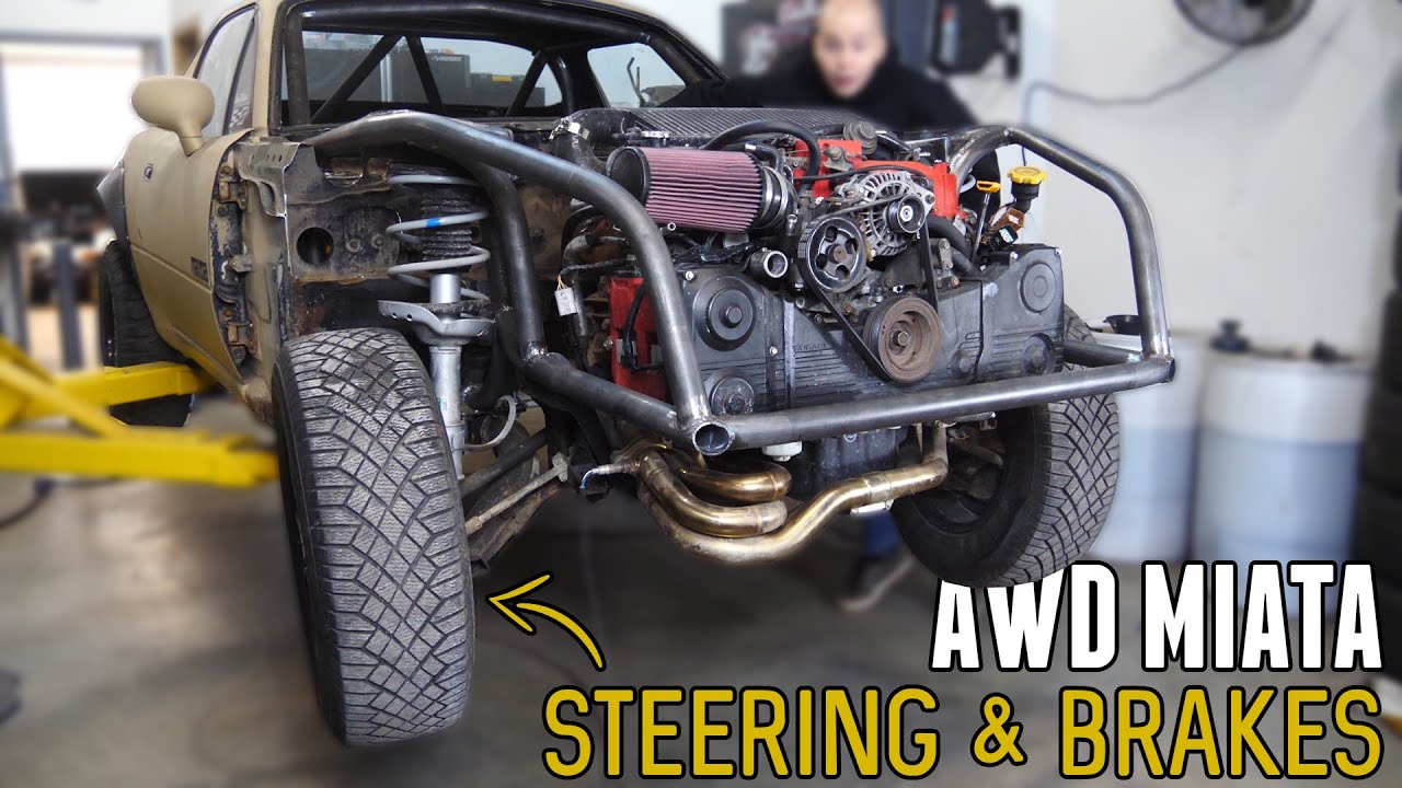 AWD Miata Gets STEERING & BRAKES! Almost Ready for the FIRST DRIVE!