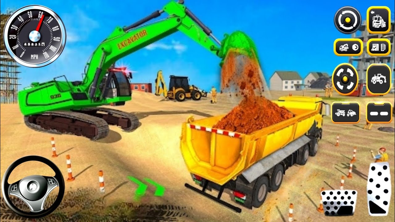 محاكاة البناء الحقيقي ثلاثي الأبعاد - JCB Excavator Driving - Android GamePlay 