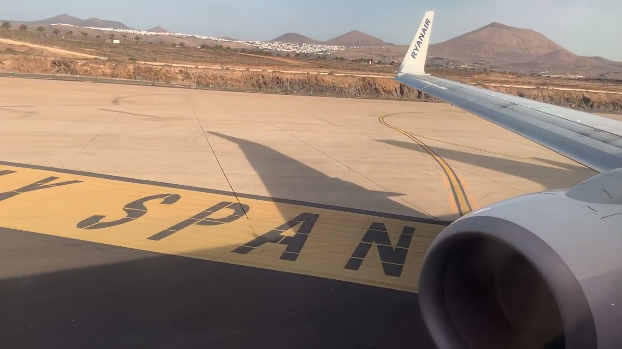 Beautiful Ryanair Takeoff from Lanzarote with Awesome CFM56 Buzzsaw