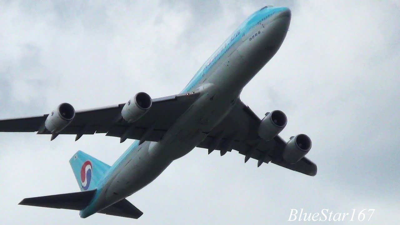 Korean Air Boeing 747-8I (HL7637) takeoff from NRT/RJAA (Tokyo - Narita) RWY 16R