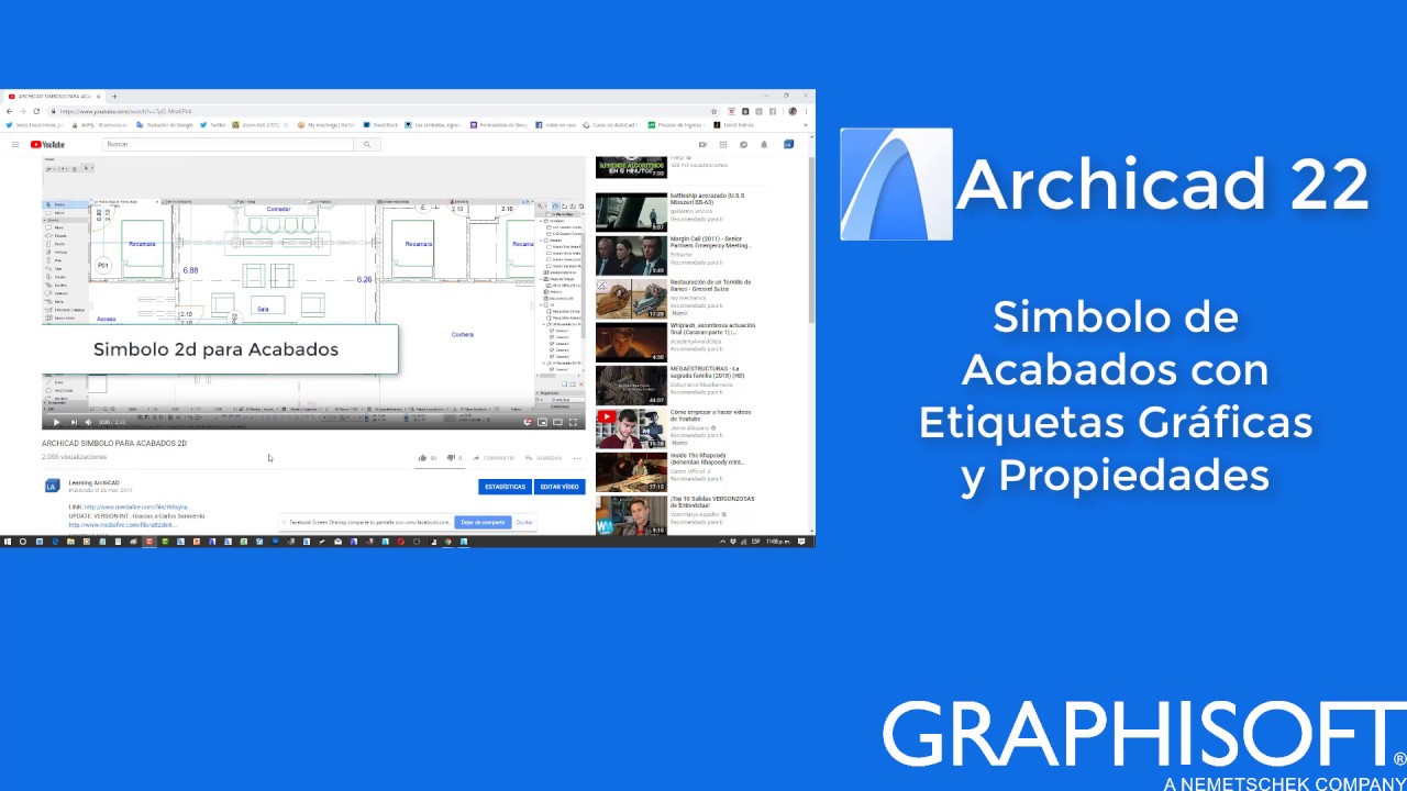 Simbolo de acabados usando Etiquetas Gráficas de Archicad 22