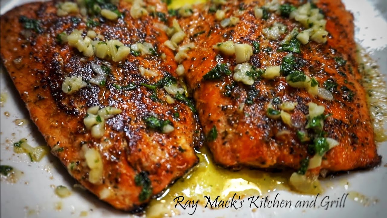Cajun Garlic Butter Pan Seared Salmon Recipe | Best way to cook salmon