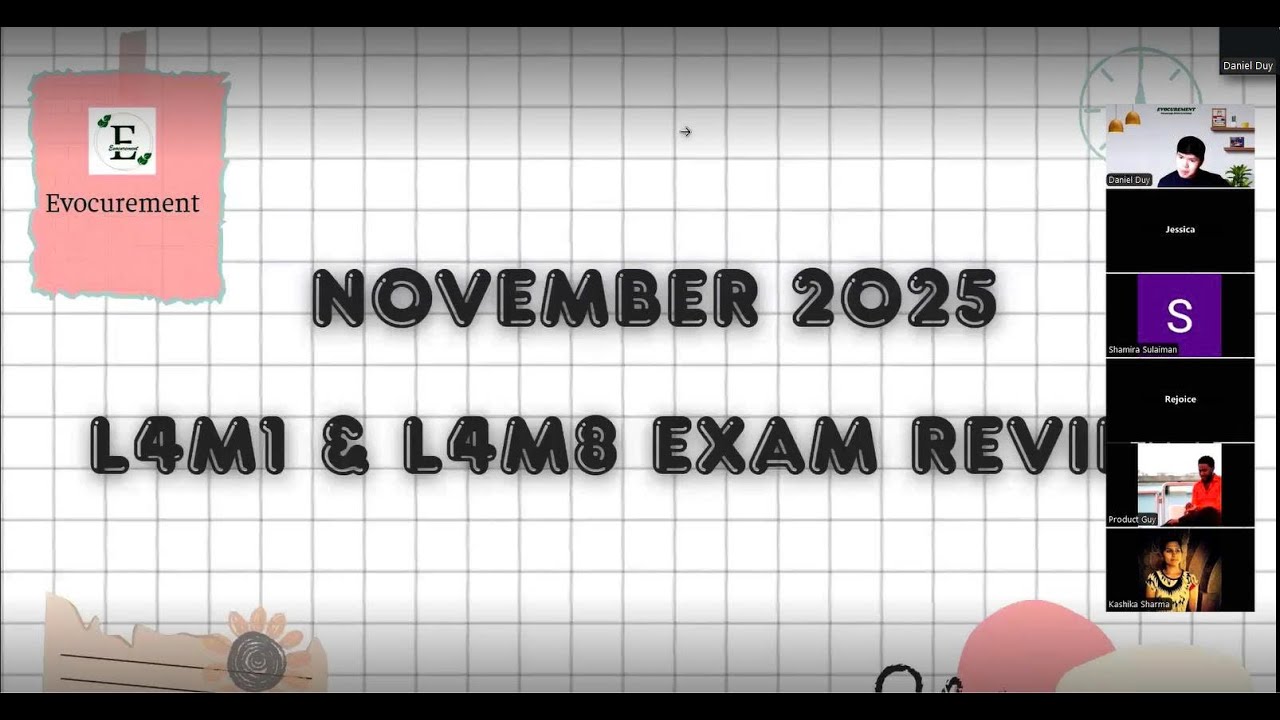 Review L4M1 and L4M8 November Exams, 2025