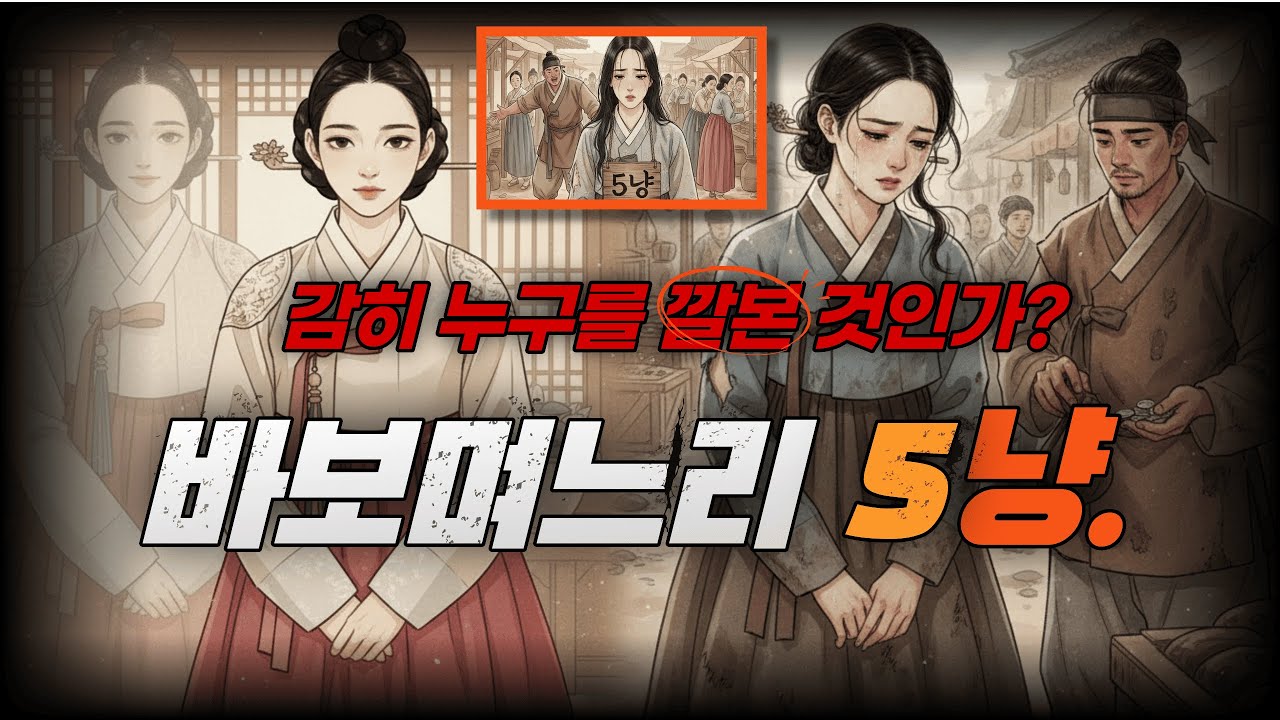 “단돈 5냥에 팔려온 바보 며느리… 모두가 속고 있었습니다” | 옛날이야기 조선야담 | 오디오담
