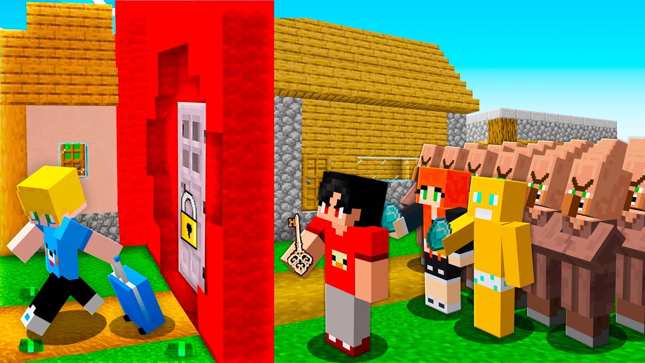 Касса выгнали из деревни в Minecraft